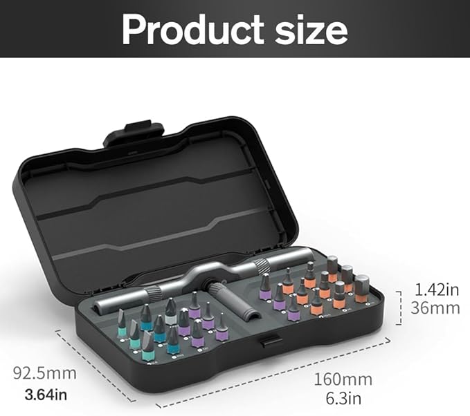 DIY Screwdriver 24 In 1, New 24 in 1 Magnetic Screwdriver Set Rotating Screwdriver Set, Multi-Function Magnetic Repair Tool with Detachable Handle for Professionals, Diy, Work and Maintenance (1PCS)