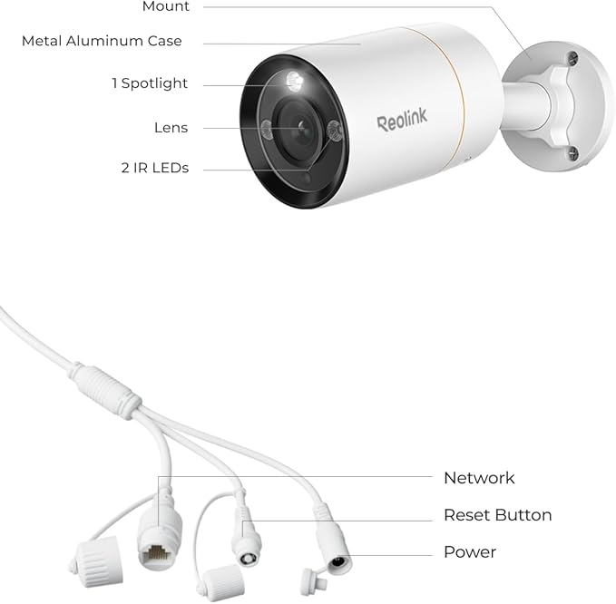 REOLINK 12MP PoE IP Camera Outdoor, Bullet Surveillance Cameras for Home Security, Smart Human/Vehicle/Pet Detection, 700lm Color Night Vision, Two Way Talk, Up to 512GB microSD Card, RLC-1212A