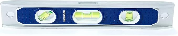 Swanson Tool Co TL002M 9-Inch Magnetic Die Cast Aluminum Torpedo Level with 3 Bubble Vials for 0°/90°/45° Measurements