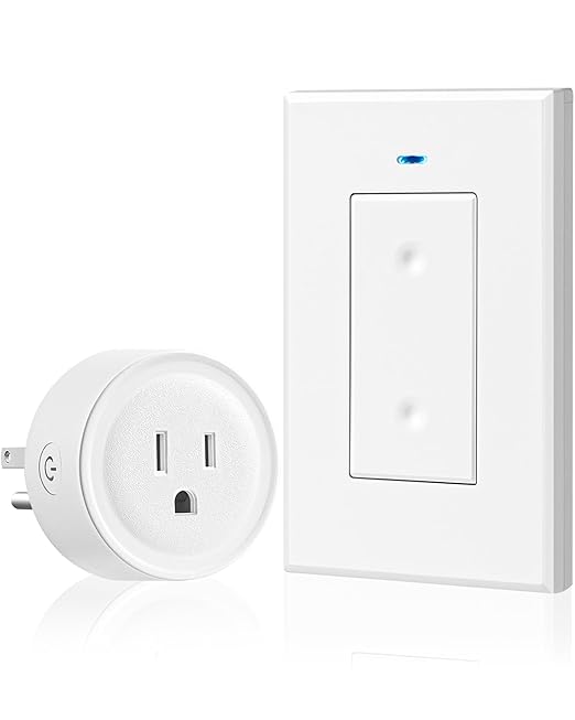 Remote Control Outlet, WILAWELS Wireless Light Switch, Removable Remote Light Switches, On Off Remote Outlet Switch for Lamps, Lights, Fan, Appliance, Expandable, 100ft RF Range, FCC Listed W05RC1106