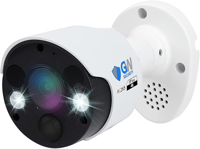 GW Security 4K 8MP 2-Way Audio Spotlight Color Night Vision Outdoor/Indoor PoE IP Bullet Security Camera (GW8538IP)