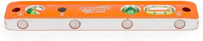 Swanson Tool Co TLL049M Savage Lightning Aluminum Torpedo Magnetic Illuminated Levels, 9", 3 Vials