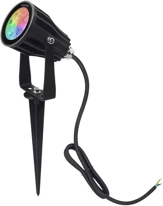 LGIDTECH FUTC04 Miboxer 6W RGB+CCT Outdoor LED Landscape Garden Spotlight AC100-240V 16 Million Colors Changing,Color Temperature Adjustable,Memory Function.Smartphone Can't Control Directly