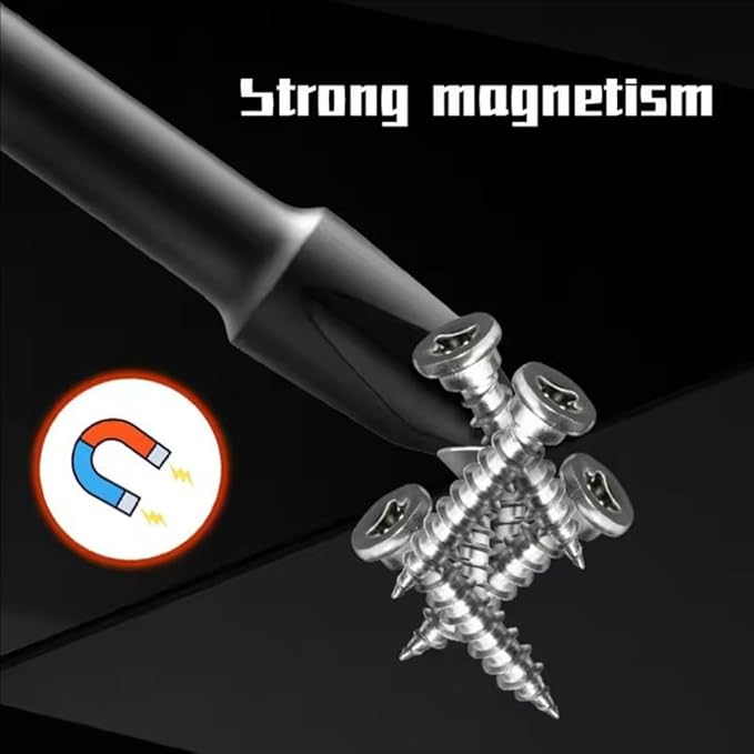 HUHAO Magnetic Drill Bits, 3pcs Non Slip Screwdriver Bit Set with S2 Alloy Steel Material, CNC Tip Magnetic Drill Bit, Fit for Professional Impact Driver Accessories Tool