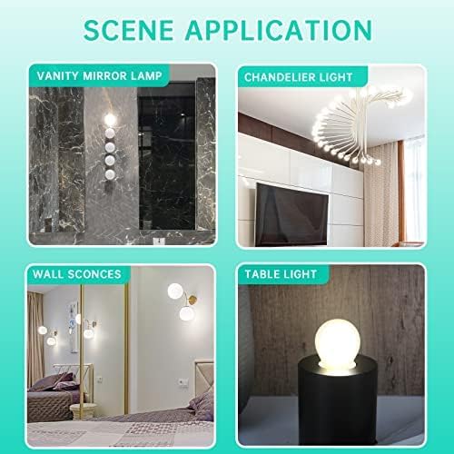 AMDTU Vintage Edison LED Bulb 60W E26 Standard Base 4000K bright White Dimmable G45 Globe 60 watt Round Neutral White Glow Lightbulb Provides a Bright Ambiance Ideal for Room