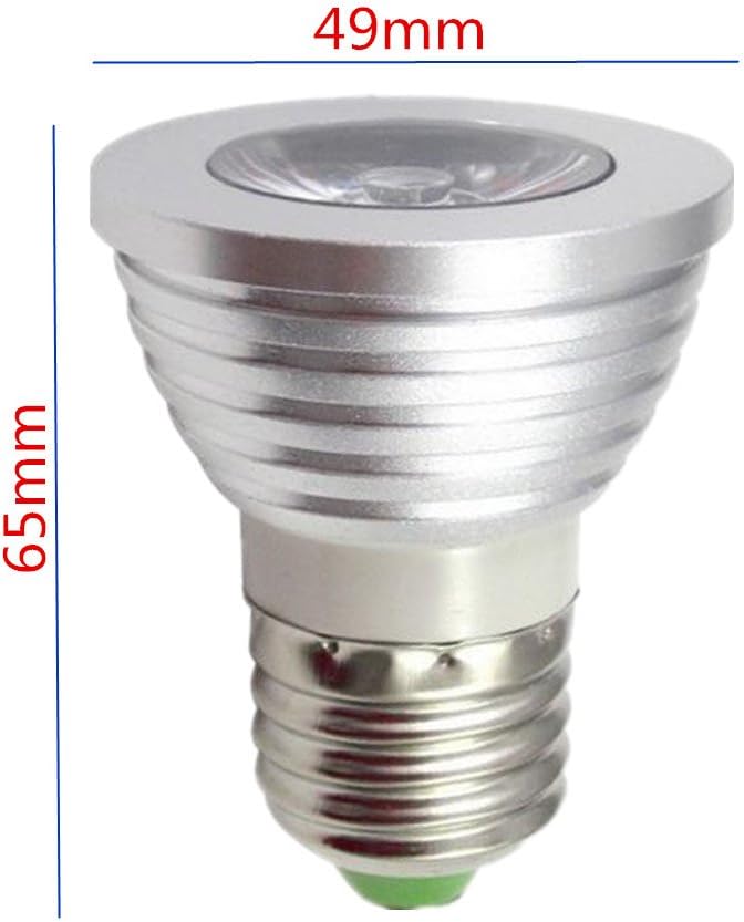 E26/E27 3W RGB Color Changing Spotlight with IR Remote Control Mood Ambiance Lighting Colorful LED Light Bulbs,Dimmable 85-265V (Pack of 5)