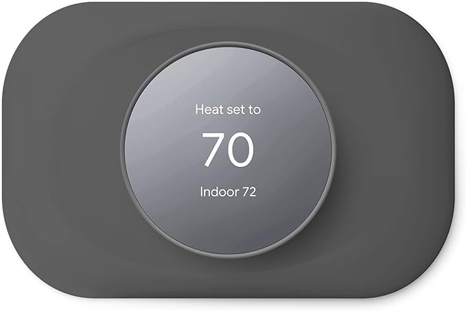 Compatible with Google Nest Thermostat 2020 Wall Plate Cover - Petrichor Nest Thermostat Trim Kit, Made for Google Nest Thermostat 2020, Cover Imperfections Easy to Install - Charcoal