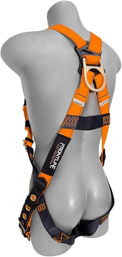 Frontline Combat Complete Roofers Kit with 50' Lifeline Combat™ Full Body Harness | OSHA & ANSI Compliant