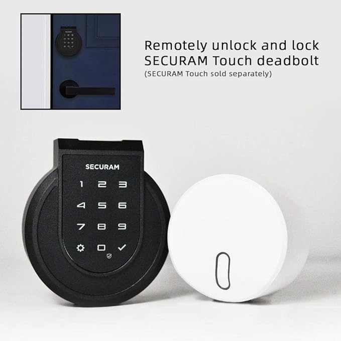 Smart Home Hub, WiFi Bridge for SECURAM Touch Smart Fingerprint Door Lock for Voice Control and App Remote Control, Compatible with Voice Intelligent Assistant