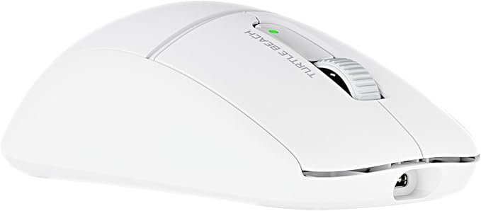 Turtle Beach Burst II Air – 2.4GHz Wireless Gaming Mouse: 47g Ultra Lightweight, Optical Switches, Symmetrical, 26K DPI Optical Sensor, Bluetooth, 120-hour Battery, USB-C Cable – White