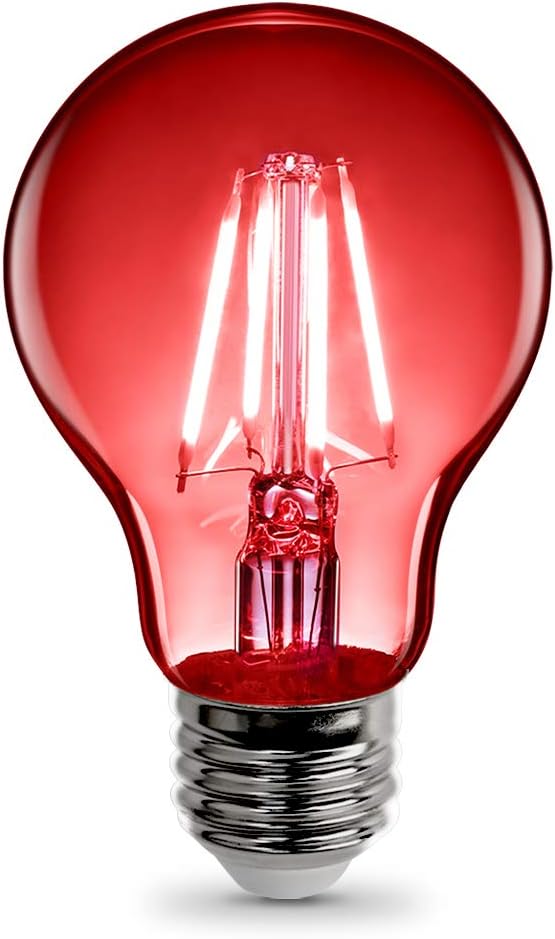 Feit Electric A19/TR/LED 4.5W Dimmable Red LED Light Bulb
