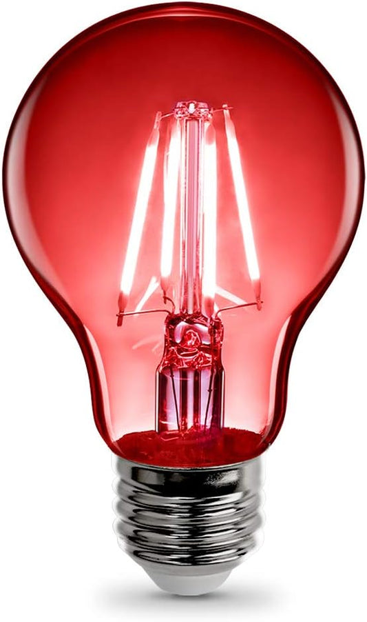 Feit Electric A19/TR/LED 4.5W Dimmable Red LED Light Bulb