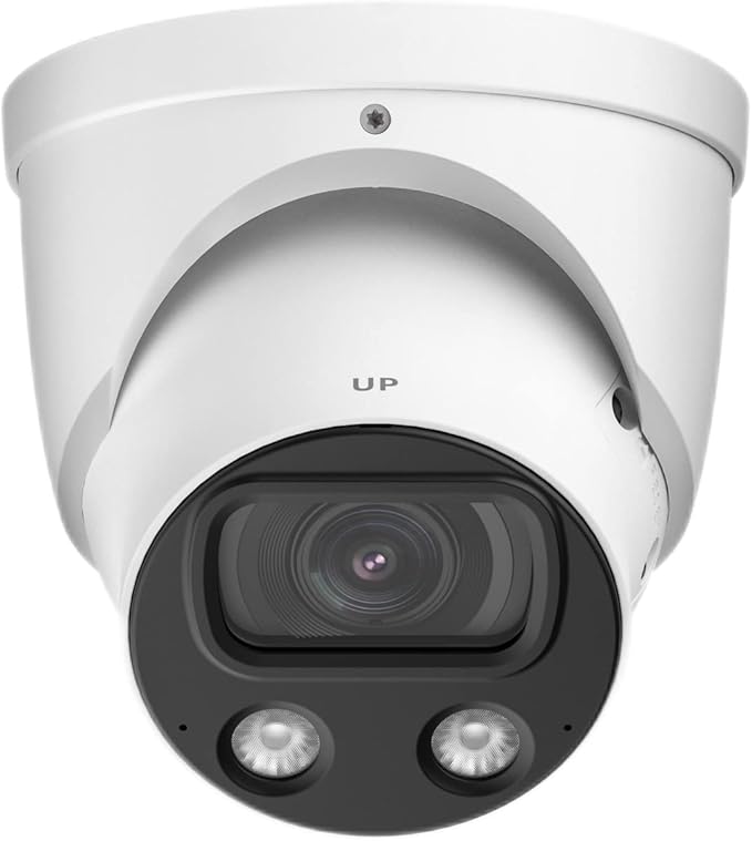 EmpireTech IPC-Color4K-T 4K Full-Color Ultra Low Light 8MP 1/1.2" CMOS Smart AI Starlight Turret IP Camera,Build-in Warm LED, Built-in Mic,SMD 3.0,PoE and ePoE,IPC-Color4K-T 3.6mm White