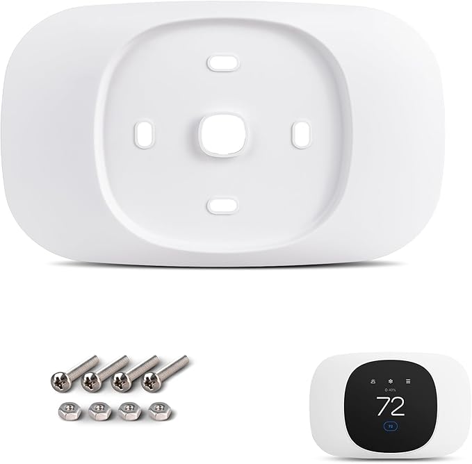Trim Plate Compatible with ecobee Smart Thermostat Essential, Wall Plate Bracket Cover, Programmable Thermostat Accessory, Practical Kit, Bracket Mount Cover, Stylish Design