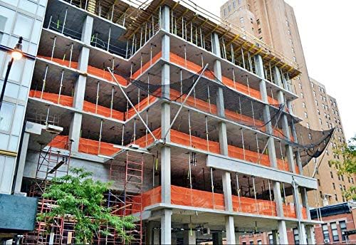 Debris Safety Netting Orange Fire Retardant (4' x 150', Orange)