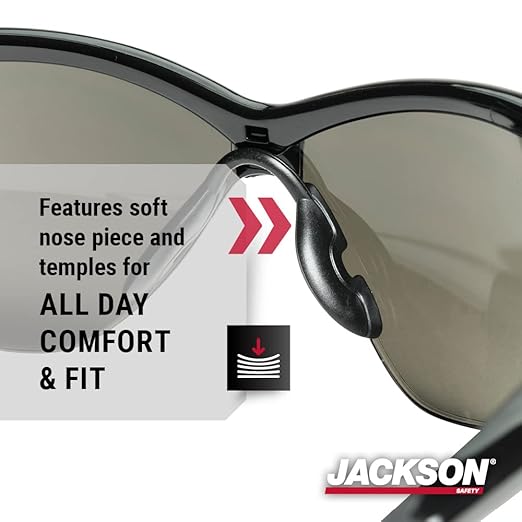 Jackson Safety SG Safety Glasses - Eye Protection for Men & Women - ANSI Z87.1 - Pack of 12 (Multiple Styles)