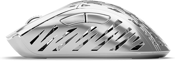 PWNAGE Stormbreaker Wireless Magnesium Gaming Mouse 8kHz - 50grams Ultralight Esports Pro Gamer Flawless Professional PAW3395 Optical Sensor 26,000 DPI - 8000Hz -100% PTFE Skates Ergo -Platinum