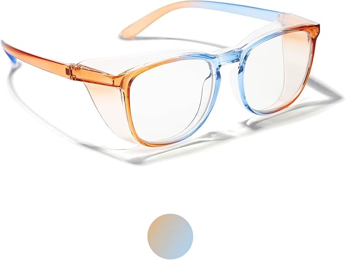 LianSan Oversize Anti-Fog Safety Glasses for Nurses, Z87.1 Certified Goggles for Women, Square UV Protection