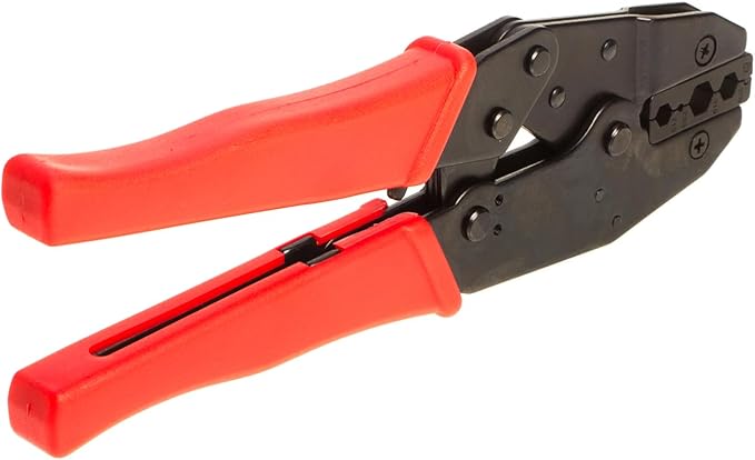 Professional Heavy-Duty Ratchet Coax Coaxial BNC Connector Crimping Tool for F, RG6, RG55, RG58, RG59, RG62 Siamese Cables – Ideal for CCTV Security Cameras