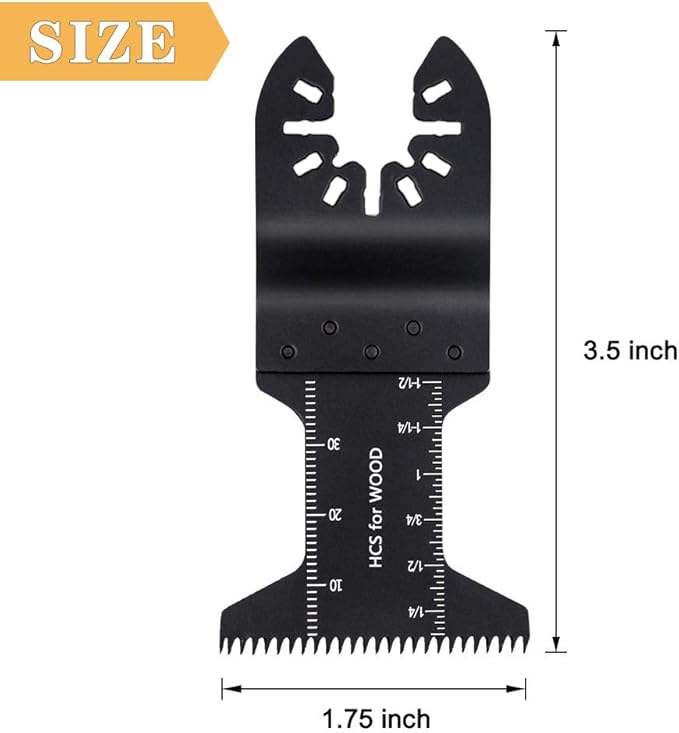 60 Oscillating Tool Saw Blades Multitool Quick Release Saw Blade Kit for Cutting Wood Plastic Soft Metal Fit Dewalt Makita Fein Multimaster Ryobi Bosch Milwaukee Chicago Craftsman (60 Pack)