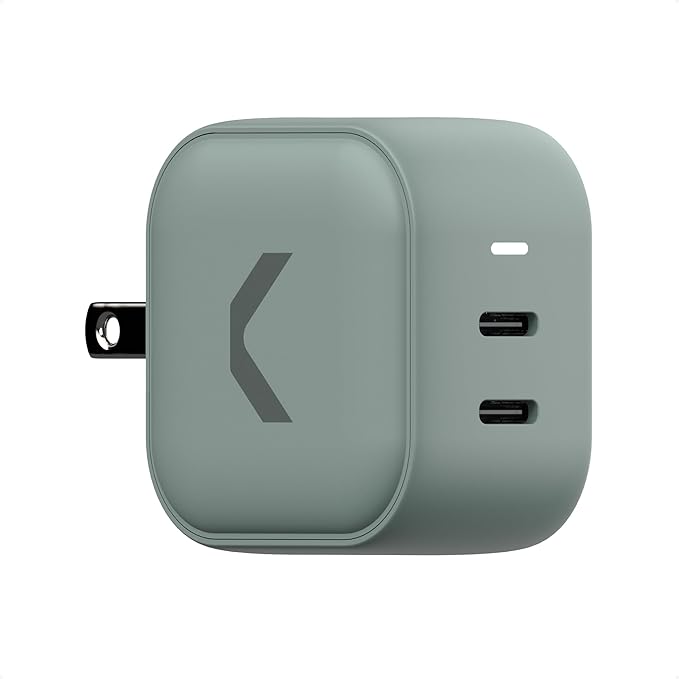 CLEMM Core 45W Dual USB-C Charger, Core GaN PPS, Power Adapter for iPhone 16/15/14/13/12/11/X, Galaxy S24 Ultra/S23 (Core 45W)