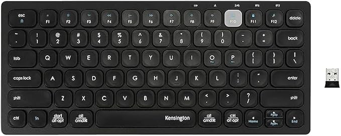 Kensington Multi-Device Dual Wireless Compact Keyboard - Black (K75502US)