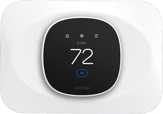 Wall Plate Cover Compatible with New 2025 Ecobee Smart Thermostat Essential, Practical Ecobee Thermostat Trim Kit, Programmable WiFi Thermostat Accessory (1, Pure White)