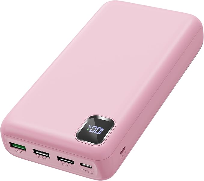 Portable Charger 50000 mAh Power Bank PD 30W and QC 4.0 PowerBank Fast Charging External Battery Pack with USB-C LED 3 Outputs & 2 Inputs Portable Charging for iPhone 15 14 13 pro, Samsung