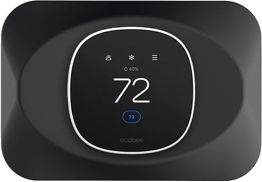 Wall Plate Cover Compatible with New 2025 Ecobee Smart Thermostat Essential, Practical Ecobee Thermostat Trim Kit, Programmable WiFi Thermostat Accessory (1, Tricorn Black)