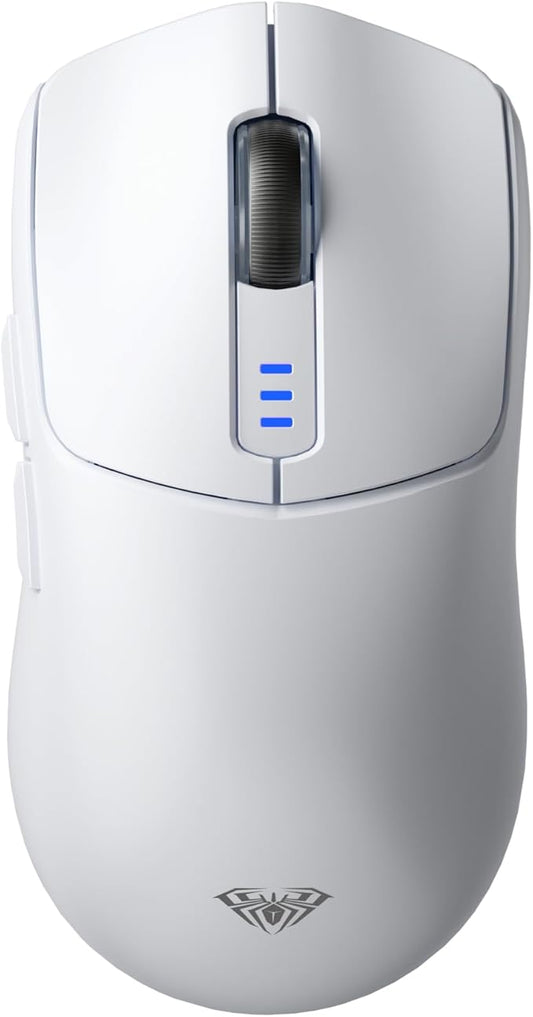 AULA SC580 Wireless Gaming Mouse, Tri-Mode 2.4G/BT5.0/USB-C Gaming Mouse, 12000 DPI Rechargeable Wireless Mouse with 6 Programmable Buttons, Ergonomic Computer Mouse for Laptop/PC/Mac/Tablet