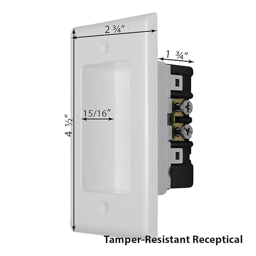 Construct Pro Single Gang Recessed Dual Power Tamper-Resistant Outlet (White)