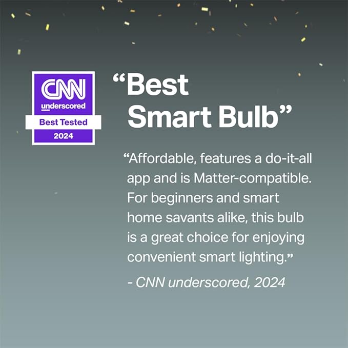 TP-Link Tapo Smart Light Bulbs, 1100 Lumens High Brightness(75W Equivalent), Matter-Certified, 16M Colors RGBW LED Bulb, Dimmable, CRI>90, Voice Control w/Siri, Alexa & Google Home, A19 E26 Tapo L535E