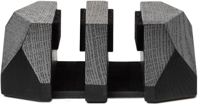 Oakywood Vertical Laptop Stand Wood - Adjustable Dual Slot Dock for Desk, Compatible with All MacBook Pro, MacBook Air, iPad, Handmade Black Stained Oak, Computer Stand, Holder for 2 Devices