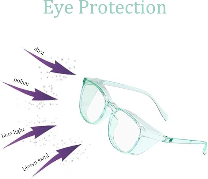 Safety Glasses for Men Women, Anti Fog Safety Goggles Comfortable Blue Light Blocking UV Protective Adult Nurse