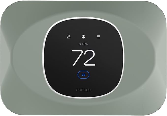 Wall Plate Cover Compatible with New 2025 Ecobee Smart Thermostat Essential, Practical Ecobee Thermostat Trim Kit, Programmable WiFi Thermostat Accessory (1, Acacia Haze)