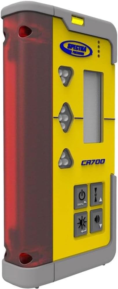 Spectra Precision CR700 Combination Laser Receiver with C70 Rod Clamp, C71 Magnetic Mount, Alkaline Batteries, Patented Reception Technology,Blue/green/red