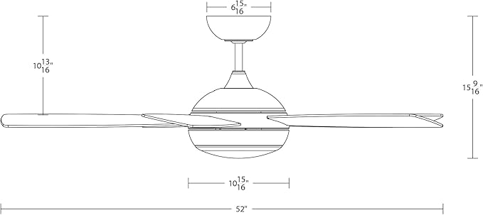 WAC Smart Fans Odyssey Indoor and Outdoor 5-Blade Ceiling Fan 54in Brushed Nickel with 3000K LED Light Kit and Remote Control works with Alexa and iOS or Android App
