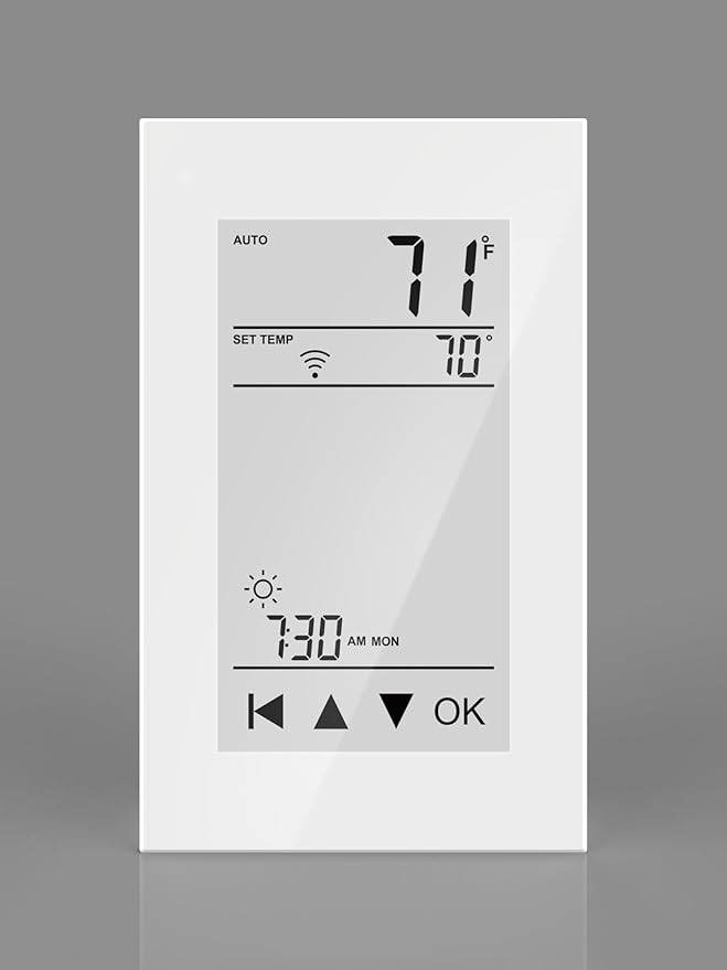 Thermostat THERMAEGH Smart Home/WiFi Thermostat w/Built-in GFCI for Control of 120V or 240V Radiant Heat Includes Floor Sensor