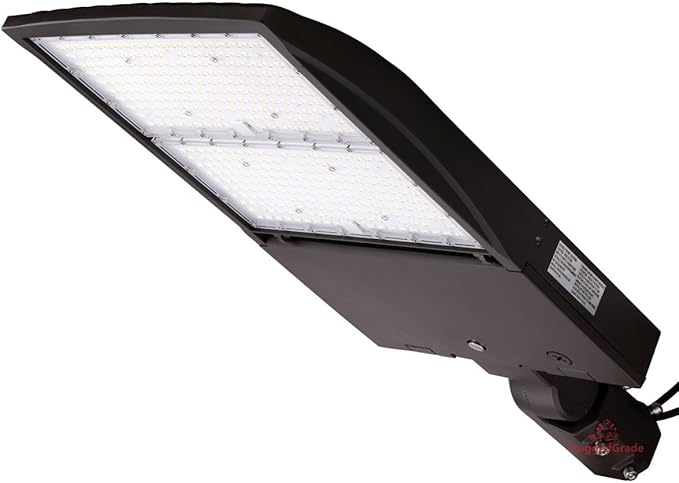 42,000 Lumen - 300 watt NextGen III LED Shoebox Lights - Dimmable - with Photocell - Slip FIT Mount -Brown HOUSING - 10KV Surge