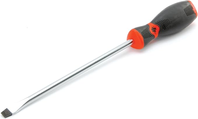 Performance Tool W30995 Black & Red Slotted Screwdriver, 5/16" x 8