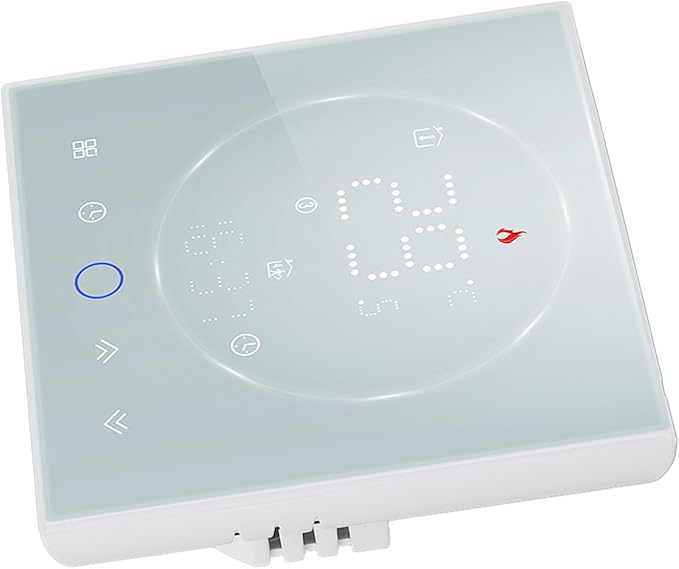 Programmable Thermostat, Ultra Slim 13mm Smart Thermostat for Office (White)