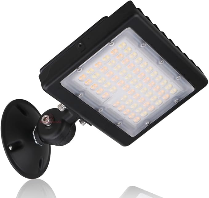 RuggedGrade 80W LED Flood Light | Kivo II Series | 11,600 Lumens | Color Selectable 3000K/4000K/5000K | 145 Lumens per Watt | Outdoor Waterproof Security Light | Round Surface Mount | DLC 5.1 Premium