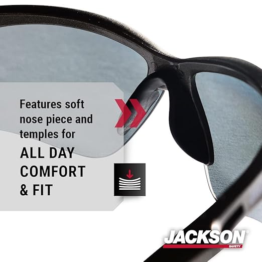 Jackson Safety SG Safety Glasses - Eye Protection for Men & Women - ANSI Z87.1 - Pack of 12 (Multiple Styles)