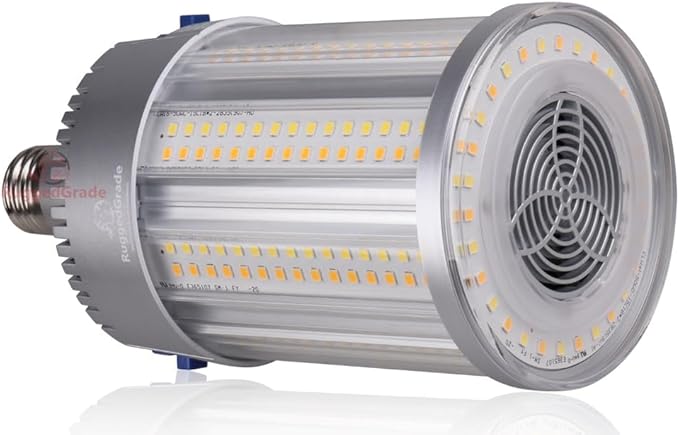 RuggedGrade Aries IV Series 50W LED Corn Light Bulb | 7,250 Lumens | 5000K | E39 Base | 277-480V Commercial LED Lighting | DLC 5.1 Premium