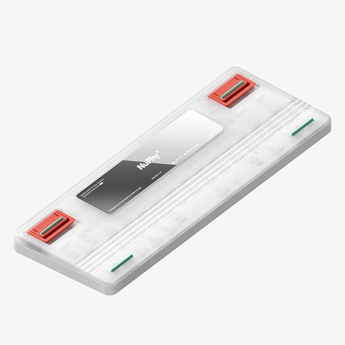 nuphy Air60 V2 Portable Wireless Keyboard 60% Low Profile Mechanical Keyboard Support QMK/VIA Compatible with windows/mac OS/Linux Supports Bluetooth 5.1/2.4GHz/wired (USB-C) White-Gateron Blue Switch