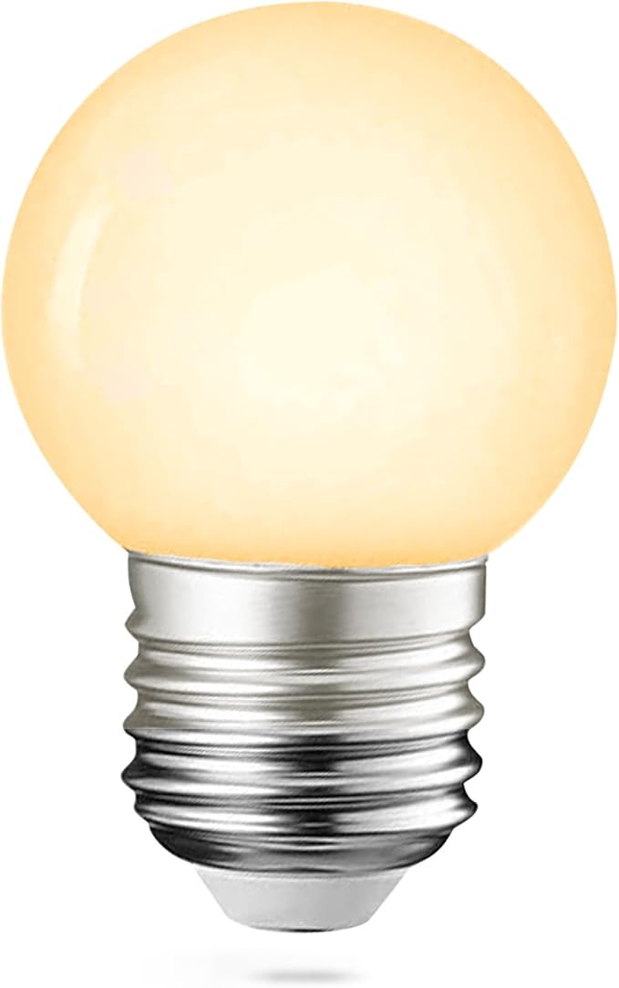 Warm Light Bulbs, Full Spectrum Light Bulb 2700K LED Lightbulbs G45 Soft White Grow Small E26 Refrigerator 5W Eq 40W Appliance for Home, Plant, Freezer, Lamp (1 Warm White Bulb)