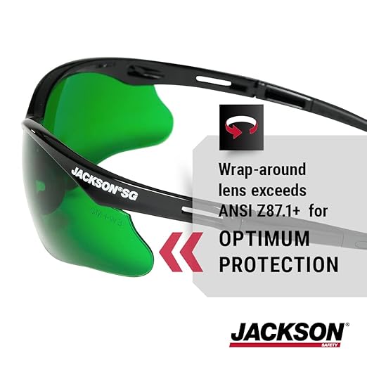 Jackson Safety SG Safety Glasses - Eye Protection for Men & Women - ANSI Z87.1 - Pack of 12 (Multiple Styles)