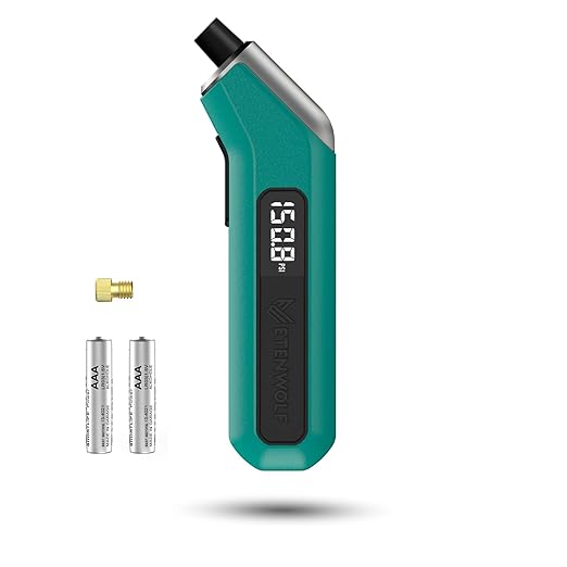 ETENWOLF T300 Plus Tire Pressure Gauge 200 PSI, Digital Tire Gauge with Bright LED Display, Tire Gauges for Tire Pressure with Presta Valve Adaptor (Dark Cyan)