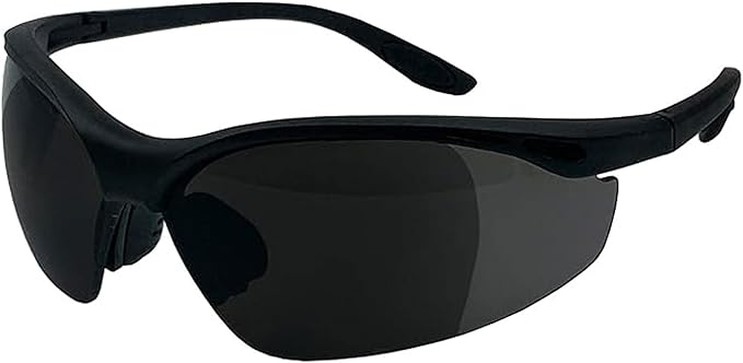 grinderPUNCH Full Lens Magnification Safety Glasses with Black Frame | Clear Lens | | Magnifying Reading Eyewear