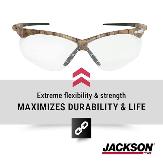 Jackson Safety SG Safety Glasses - Eye Protection for Men & Women - ANSI Z87.1 - Pack of 12 (Multiple Styles)